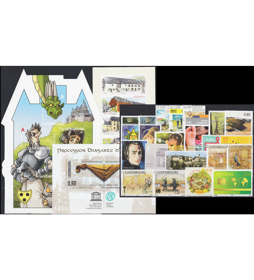 Luxemburg 2011 postfrisch Nr. 1898-1930 Block 26-27