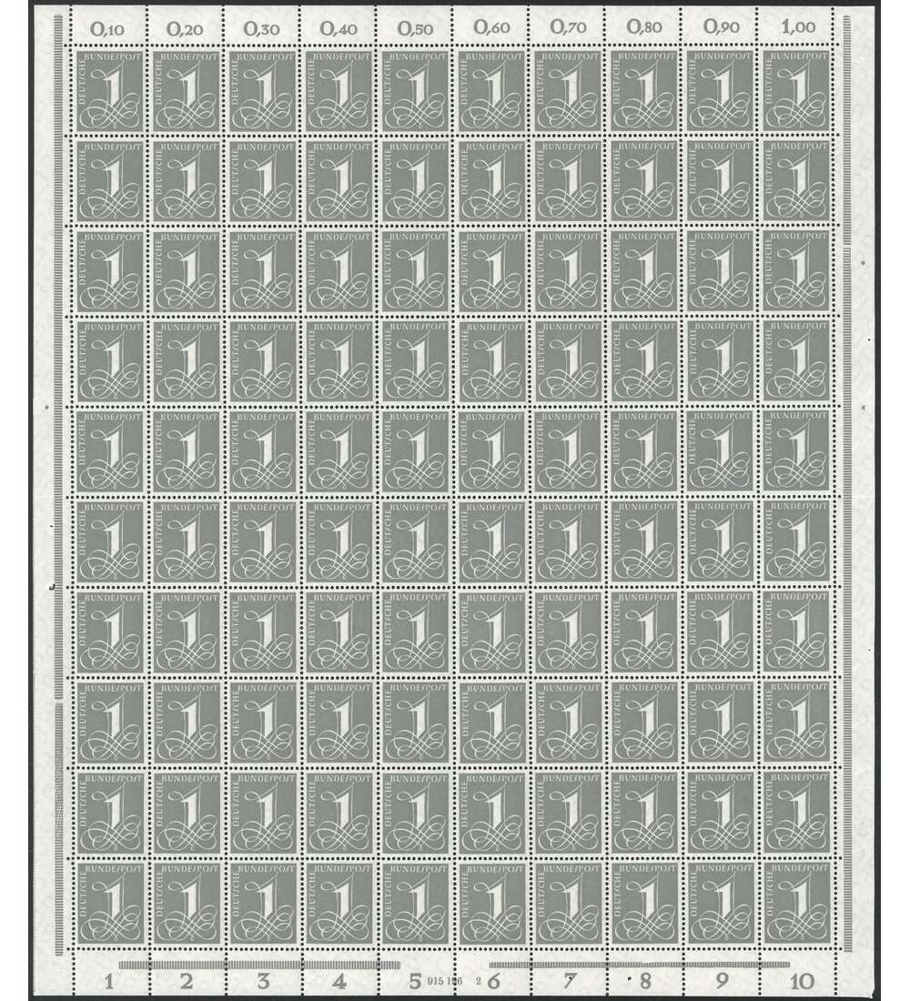 BRD Nr. 226 xw postfrisch Komplettbogen mit HAN 915.196