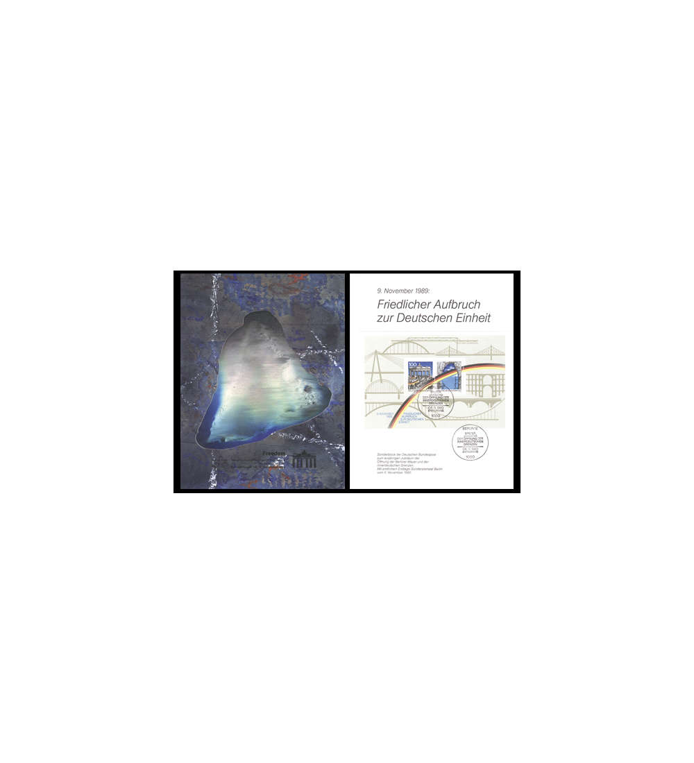 Klappfolder Deutsche Einheit mit Hologramm und BRD Block 22