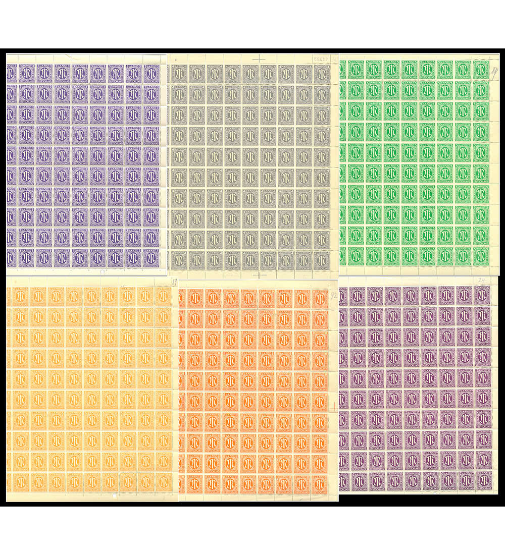 Alliierte Besetzung Nr. 10-15 postfrisch** AM-Post Bogensatz Englischer Druck