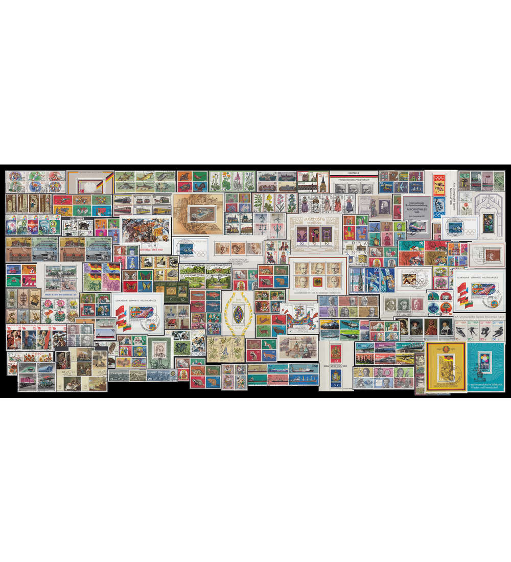 BRD/Berlin/DDR 100 Stze/Block auf 100 Steckkarten