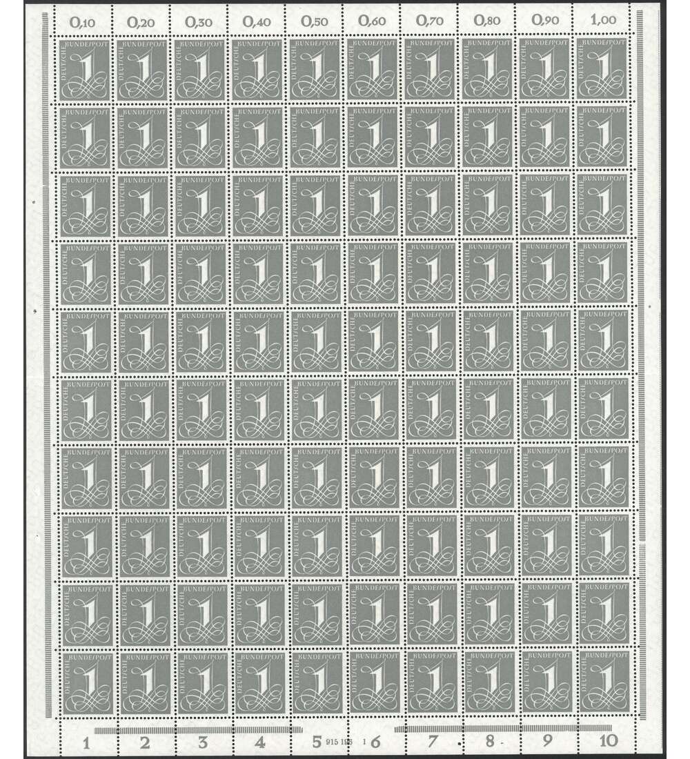 BRD Nr. 226 xv postfrisch Komplettbogen mit HAN 515.368