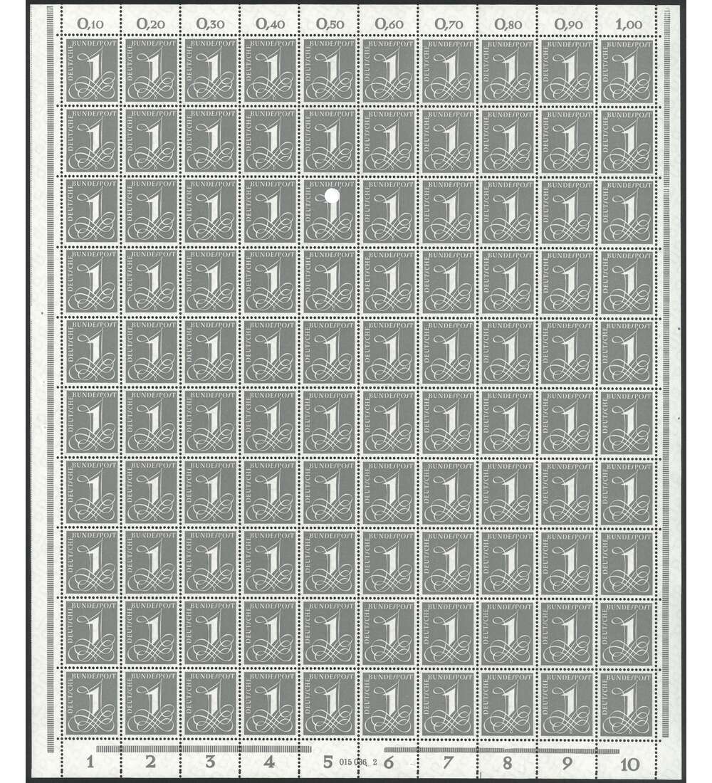 BRD Nr. 226 xw postfrisch Komplettbogen mit HAN 015.254