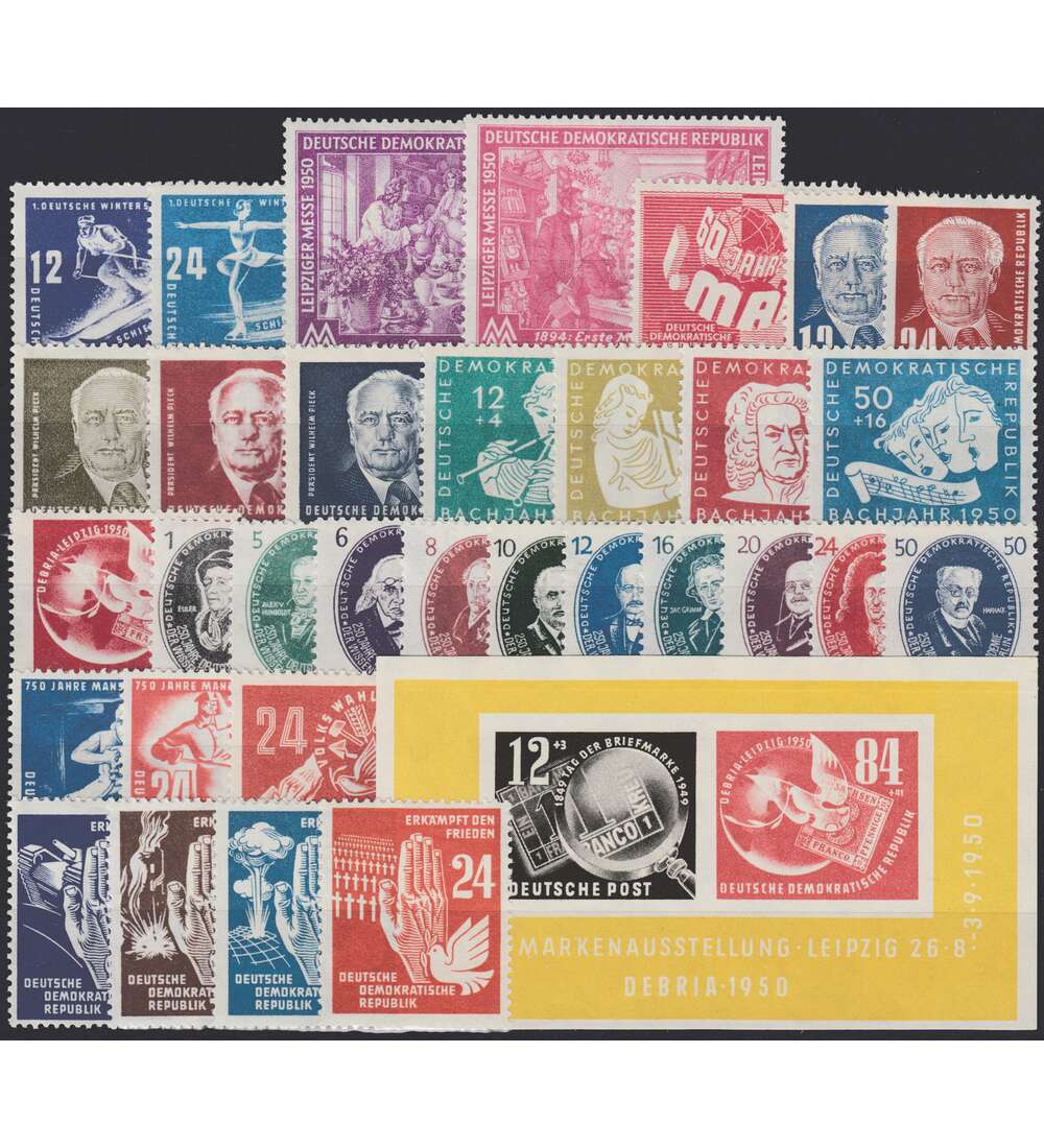 DDR-Jahrgang-1950-postfrisch - komplett