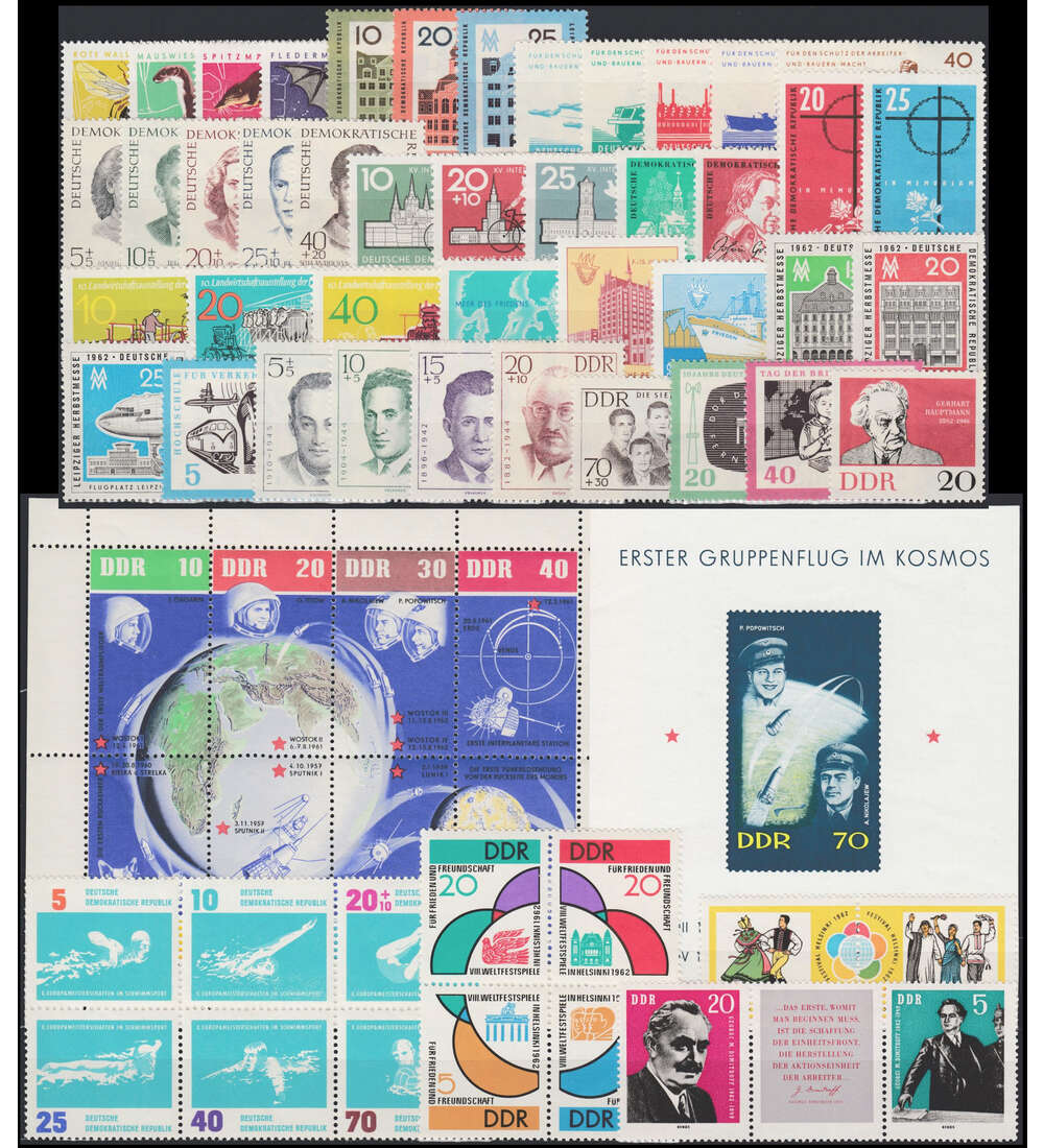DDR-Jahrgang-1962-postfrisch - komplett