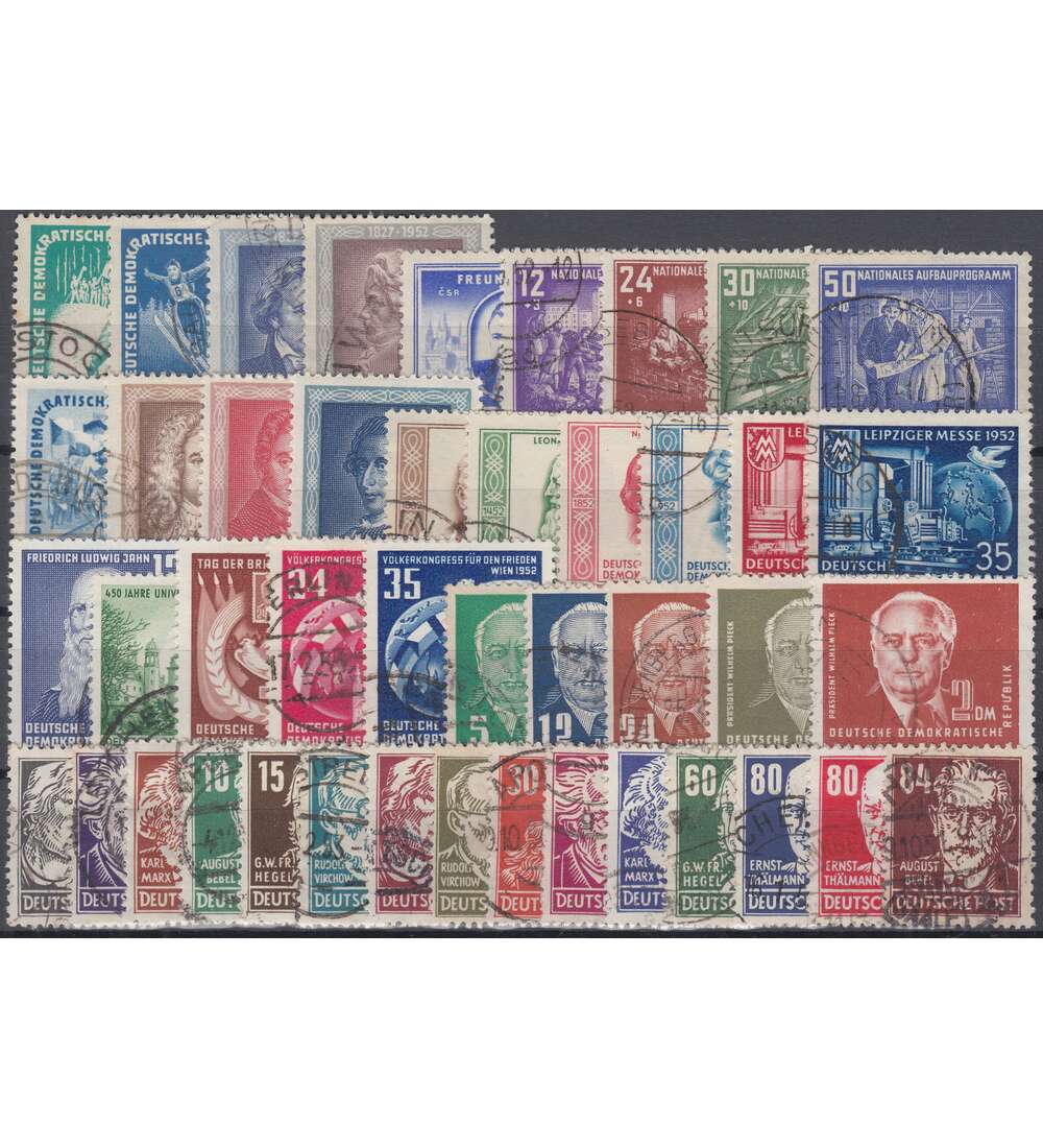 DDR Jahrgang 1952 gestempelt  komplett
