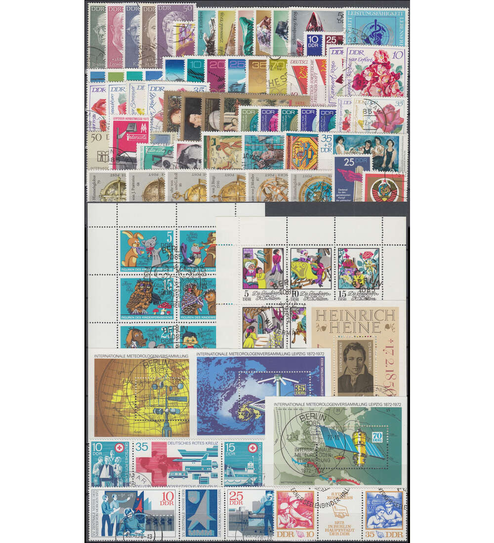 DDR Jahrgang 1972 gestempelt komplett