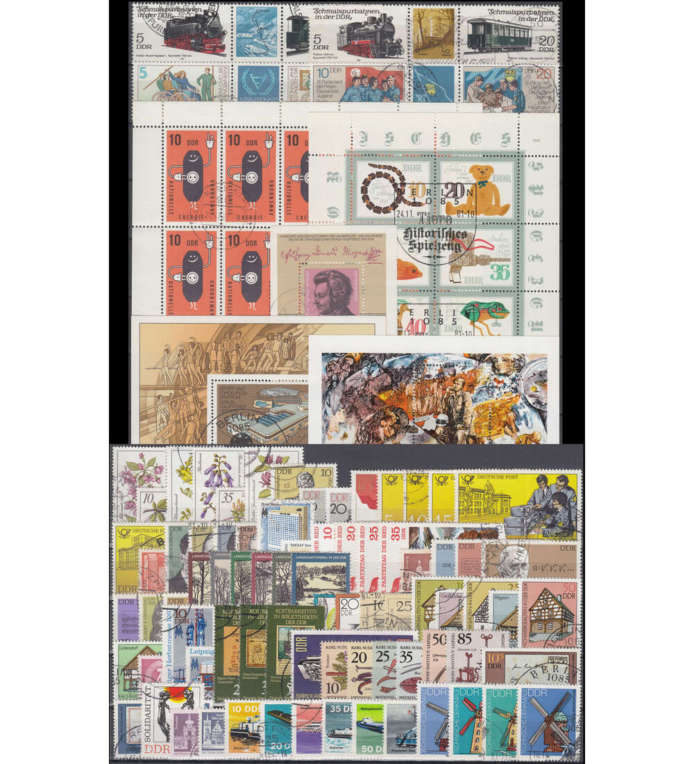 DDR Jahrgang 1981 gestempelt komplett