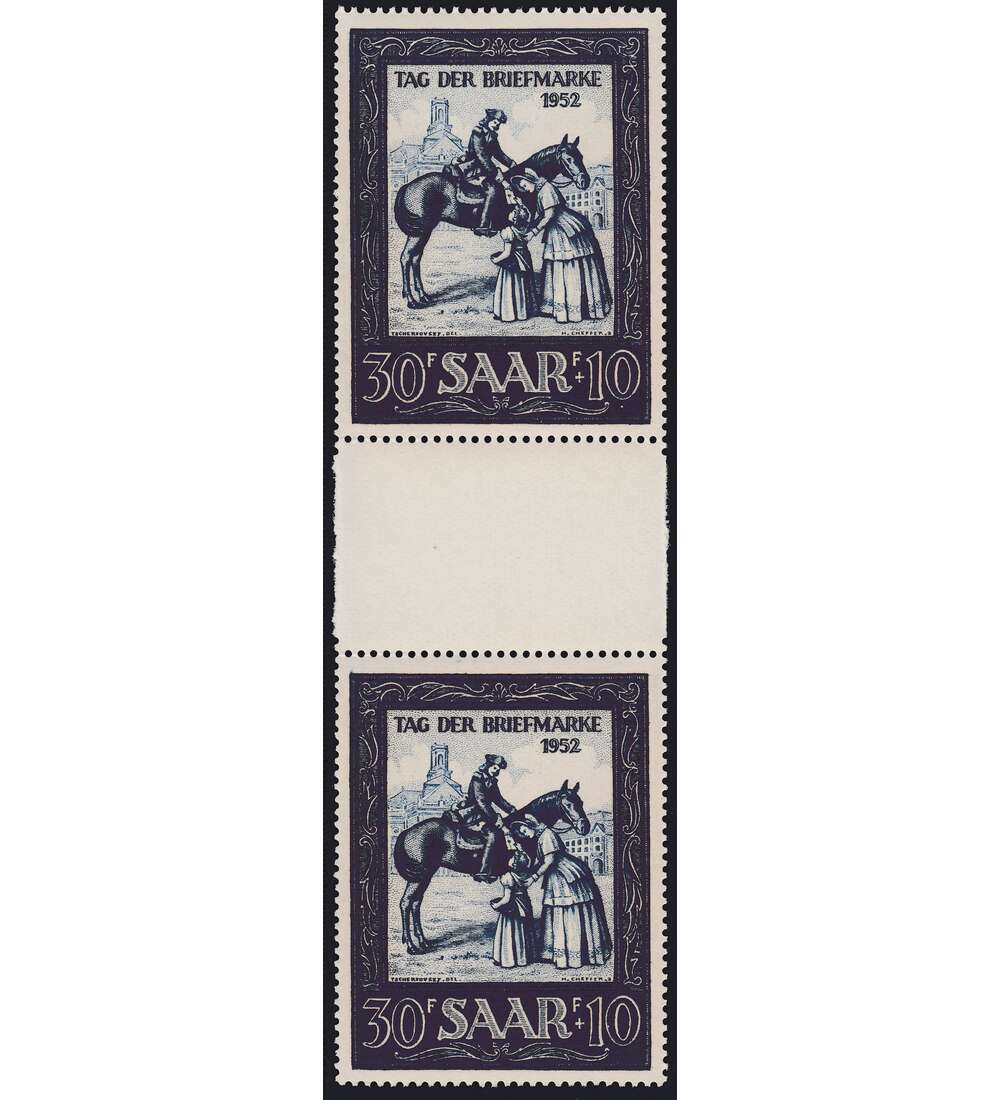 Saar Nr. 316 postfrisch ** als Zwischenstegpaar