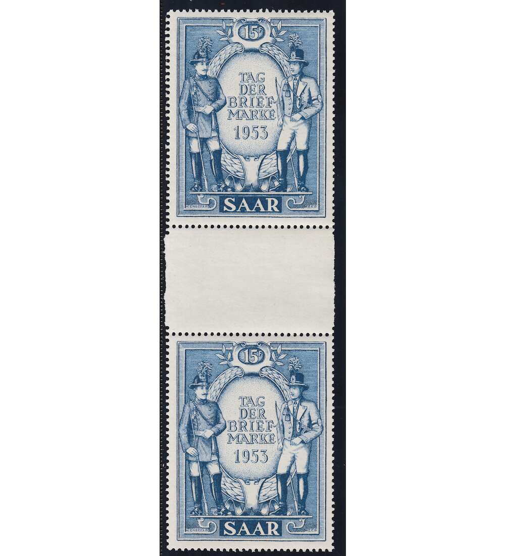 Saar Nr. 342 postfrisch ** als Zwischenstegpaar