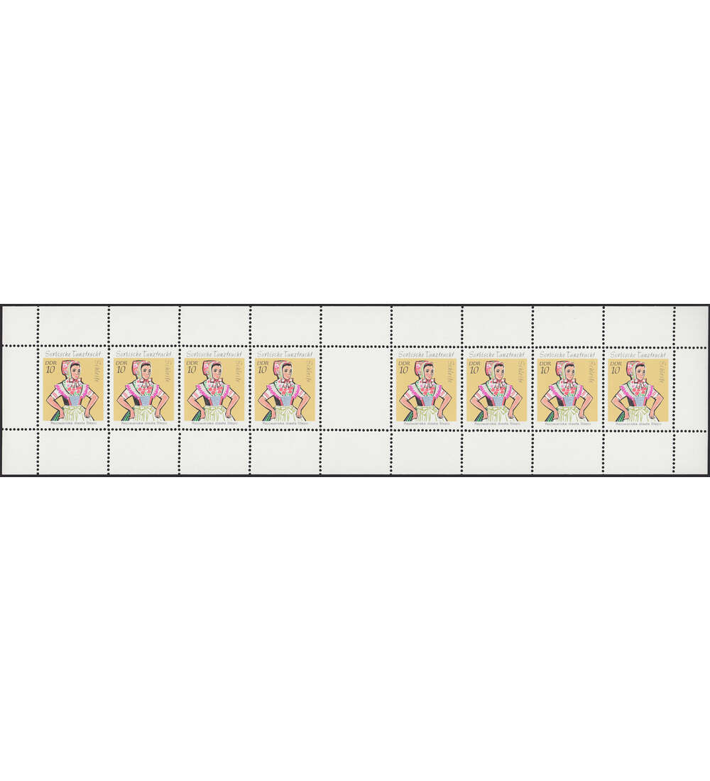 DDR Markenheftchenbogen A12A postfrisch Sorbische Trachten