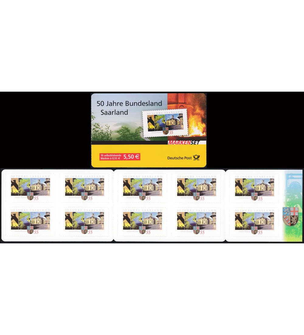 BRD Bund  Markenheft Nr. 67          50 Jahre Bundesland Saarland