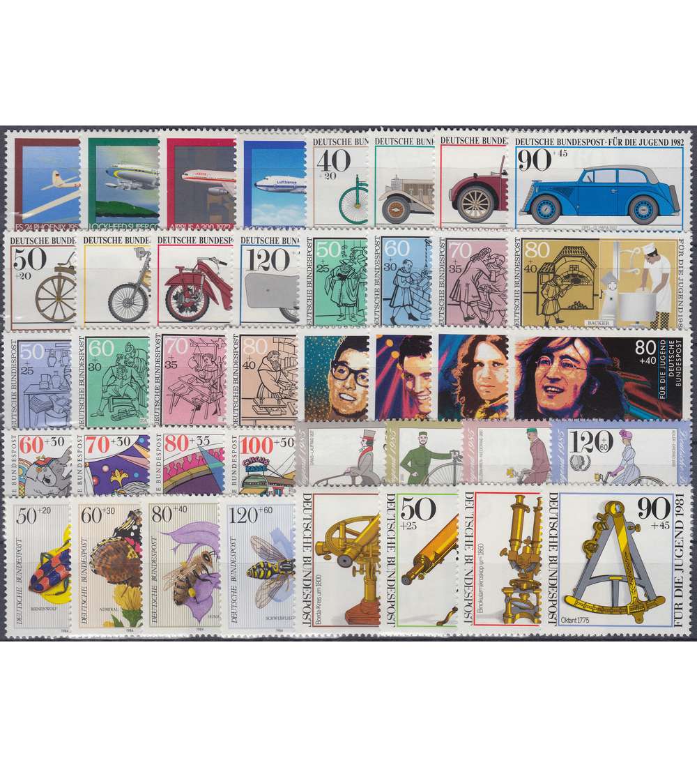 BRD Bund Jugendstze 1980-1989 postfrisch **