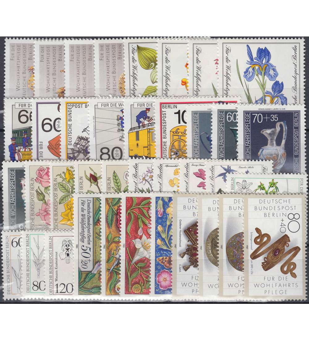 Berlin Wohlfahrtsstze 1981-90 postfrisch