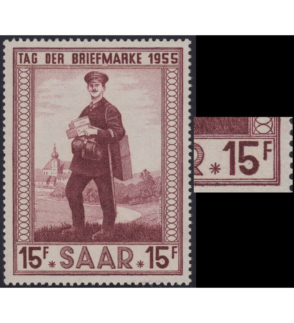 Saar Nr. 361 I postfrisch Plattenfehler