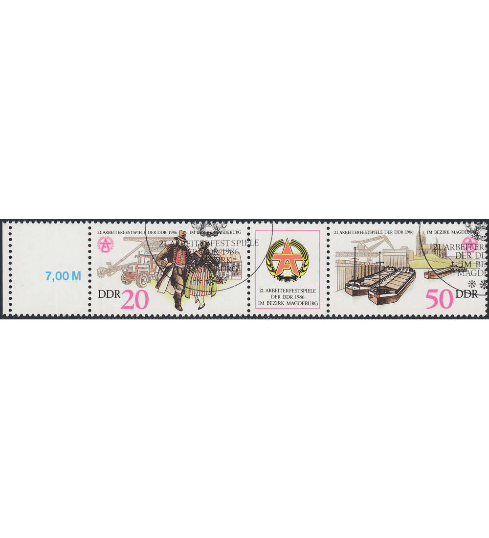 DDR Nr. 3028-3029 gestempelt mit Randleiste