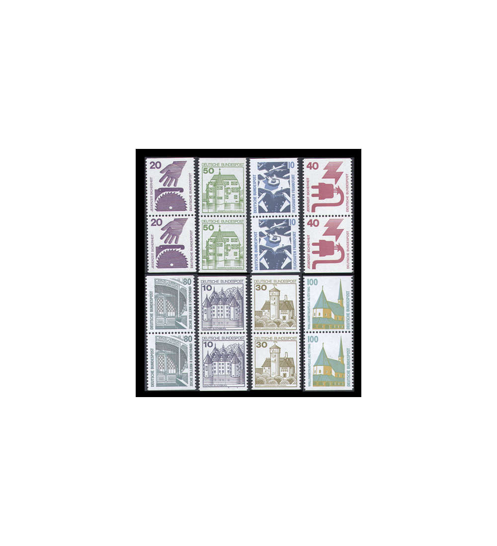BRD Bund  8 Paare aus Markenheften postfrisch **