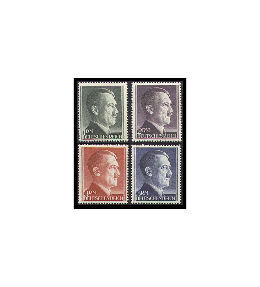 Deutsches Reich Nr. 799B-802B postfrisch Hitler 1-5 RM enge Zhnung