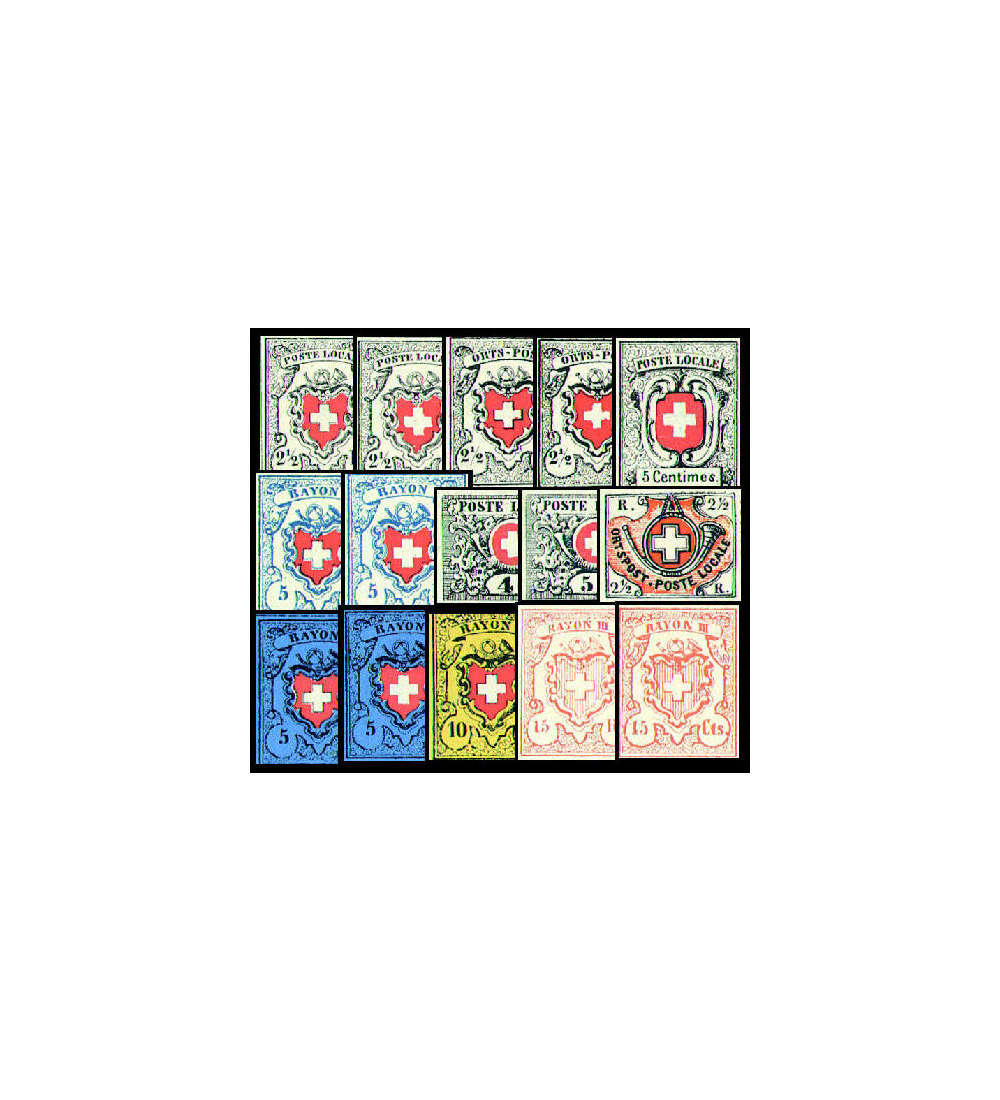 Replik Schweiz Nr. 1-11 mit Nr. 5,6,7,9 II