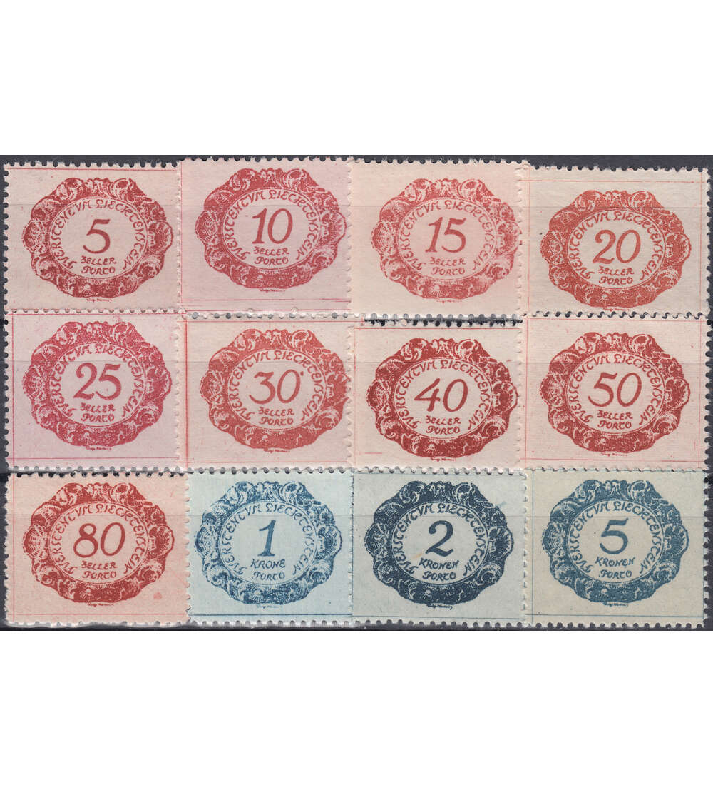 Liechtenstein Porto Nr. 1-12 postfrisch **