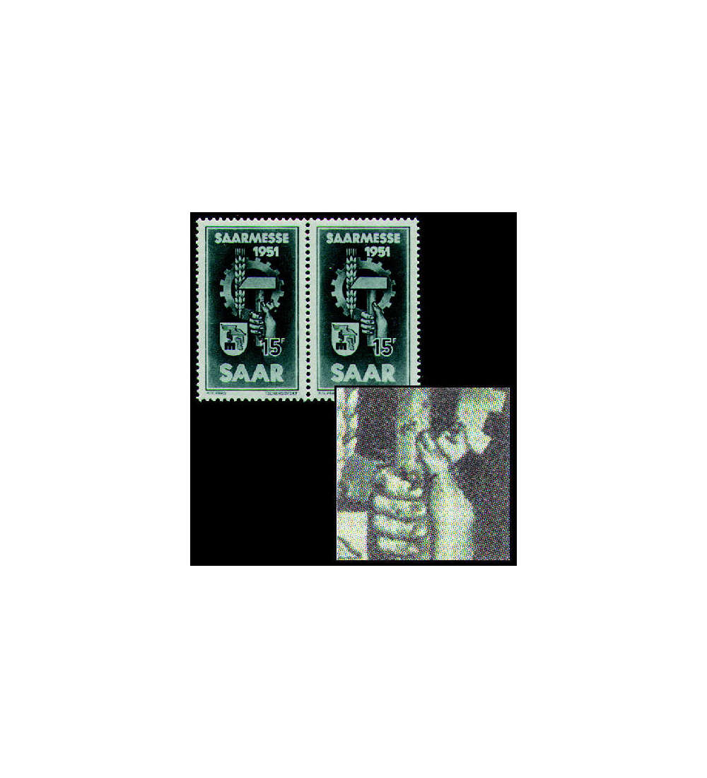 Saar Nr. 306 I postfrisch ** Plattenfehler