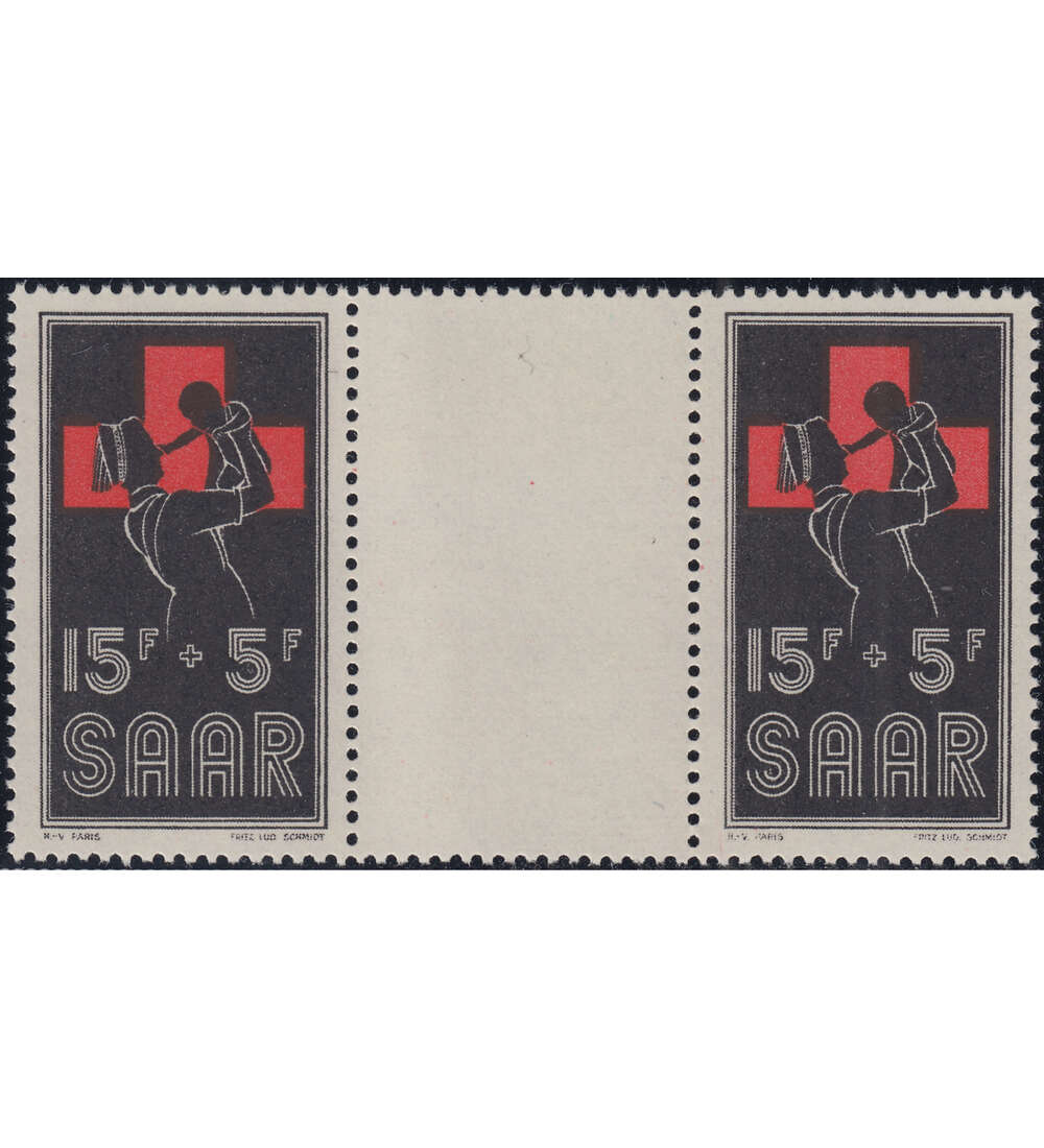 Saar Nr. 360 ZW postfrisch ** Zwischenstegpaar