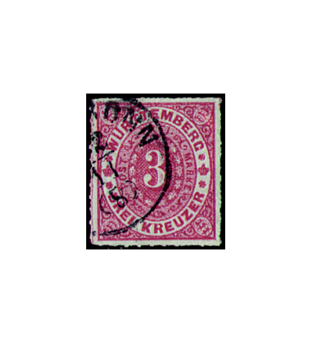 Wrttemberg Nr. s38 gestempelt Schraffierte Zahl