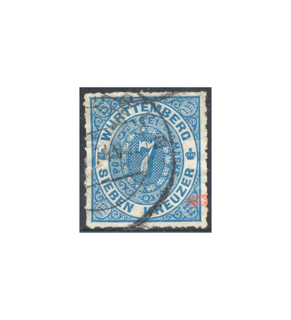 Wrttemberg Nr. s39a gestempelt  - Schraffierte Zahl -