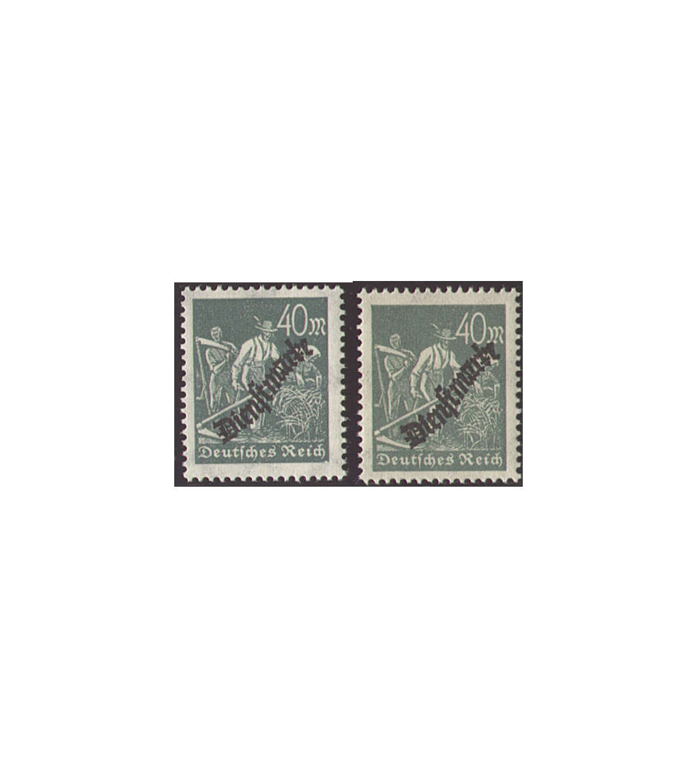 Deutsches Reich Dienstmarke Nr.77a+b postfrisch Farbvariante