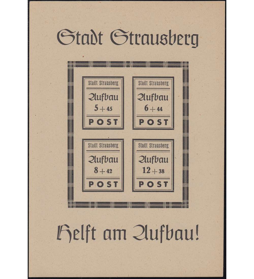 Deutsche Lokalausgabe Strauberg Block 2 I postfrisch **