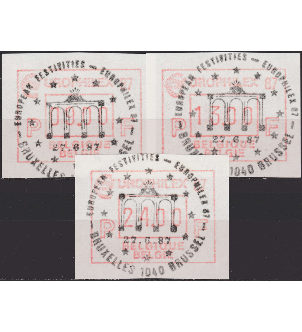 Belgien ATM Nr. 8.2 S1 gestempelt 3 Werte