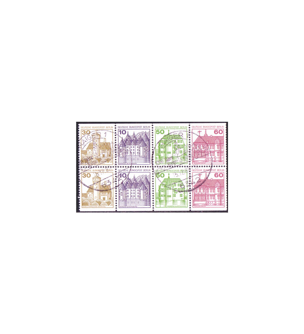 Berlin Heftchenblatt Nr. 20 und W75-W78 gestempelt in Bedarfserhaltung