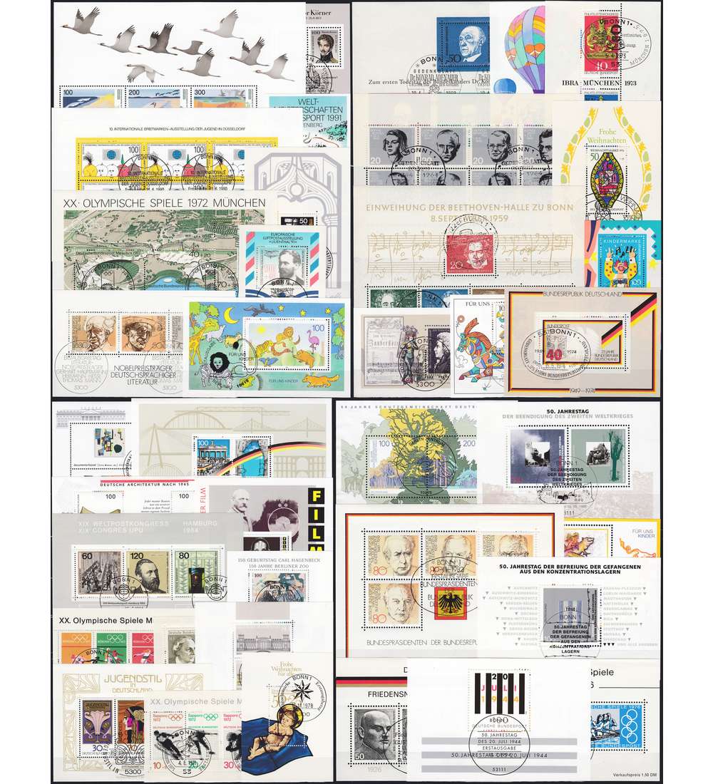BRD Bund Block 2-40 mit Ersttagssonderstempeln