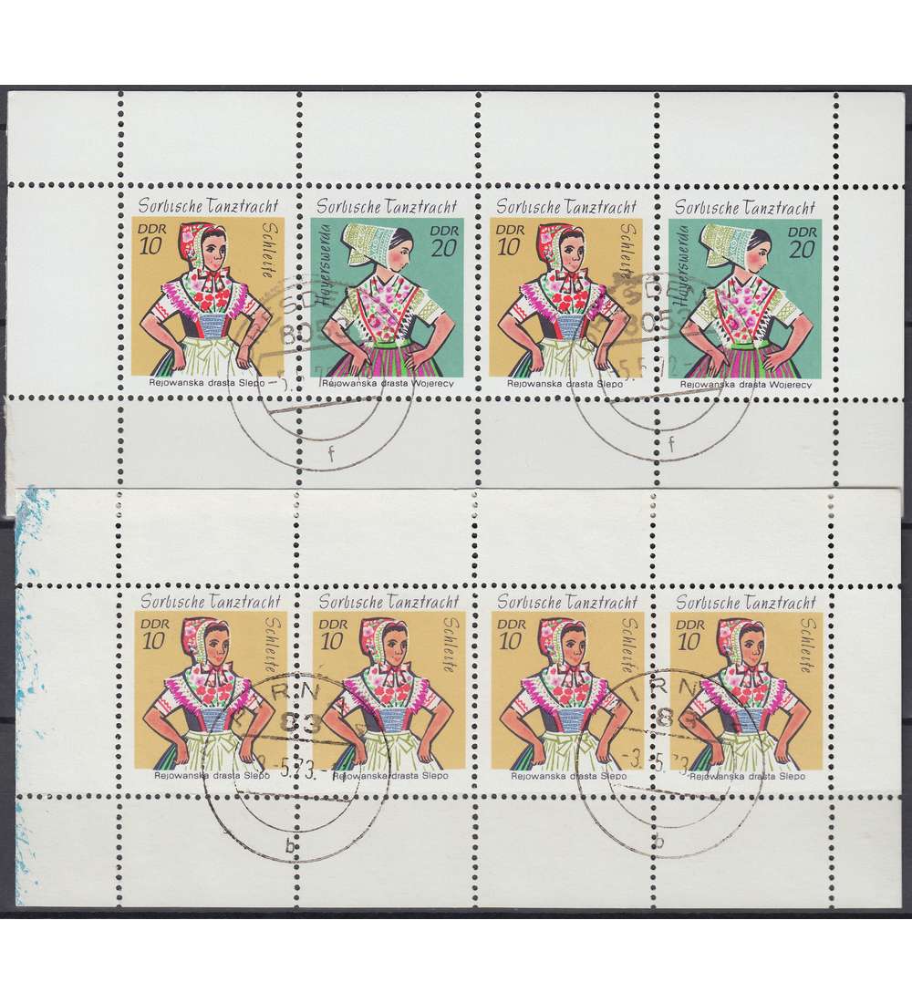 DDR Heftchenblatt 12+13 gestempelt