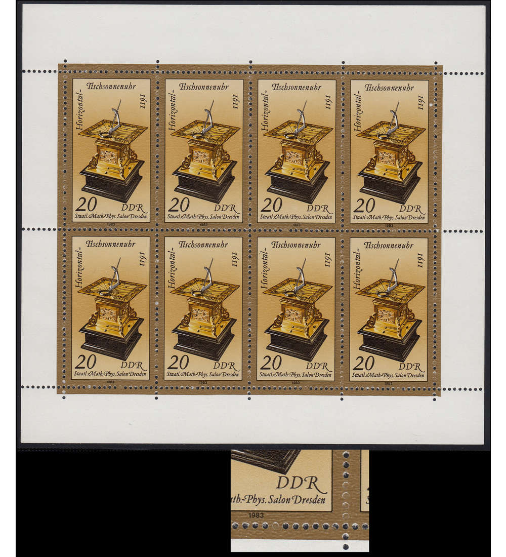 DDR Nr. 2798 I Kleinbogen postfrisch mit Plattenfehler