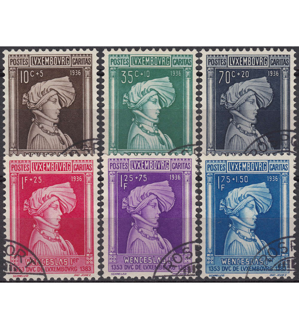 Luxemburg Nr. 296-301 gestempelt Kinderhilfe 1936
