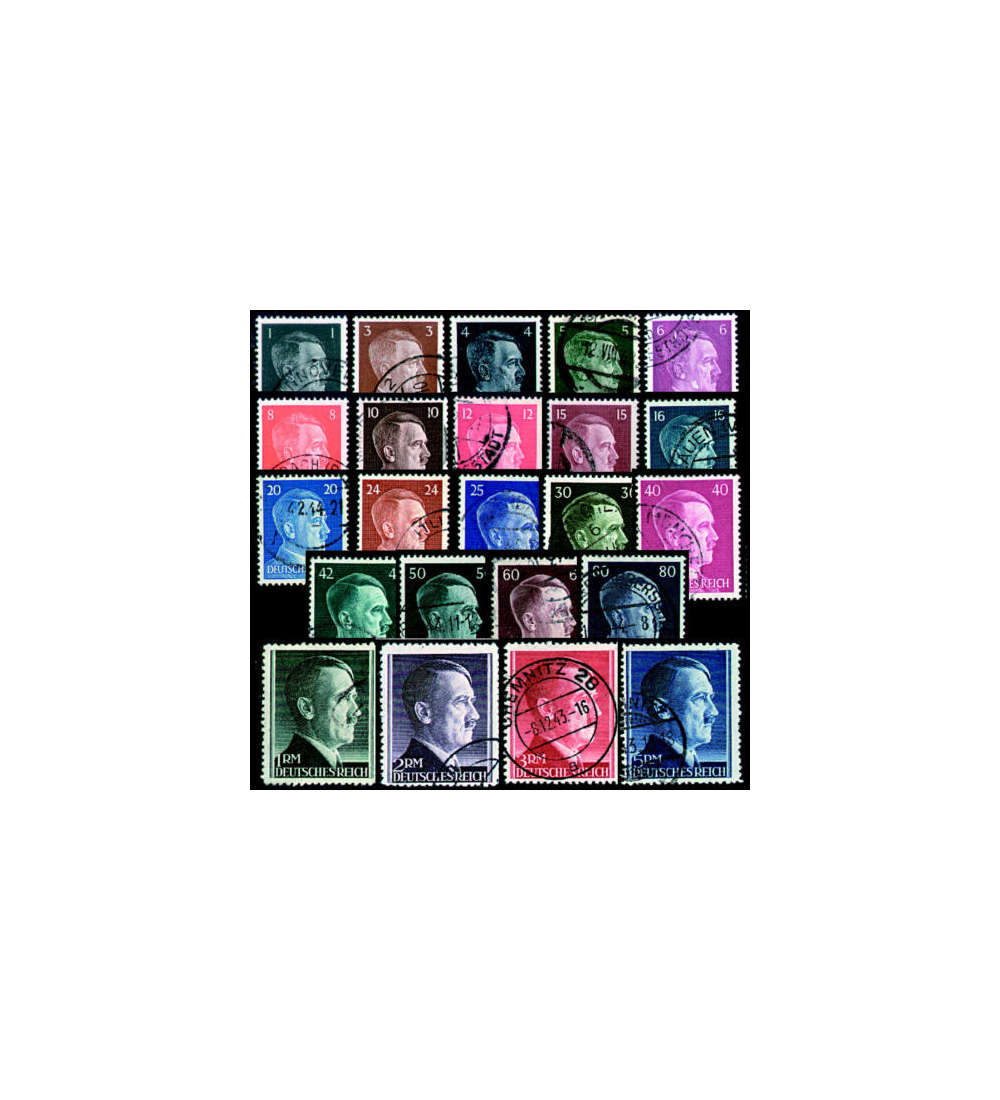 Deutsches Reich Nr. 781-802 gestemp. Hitler