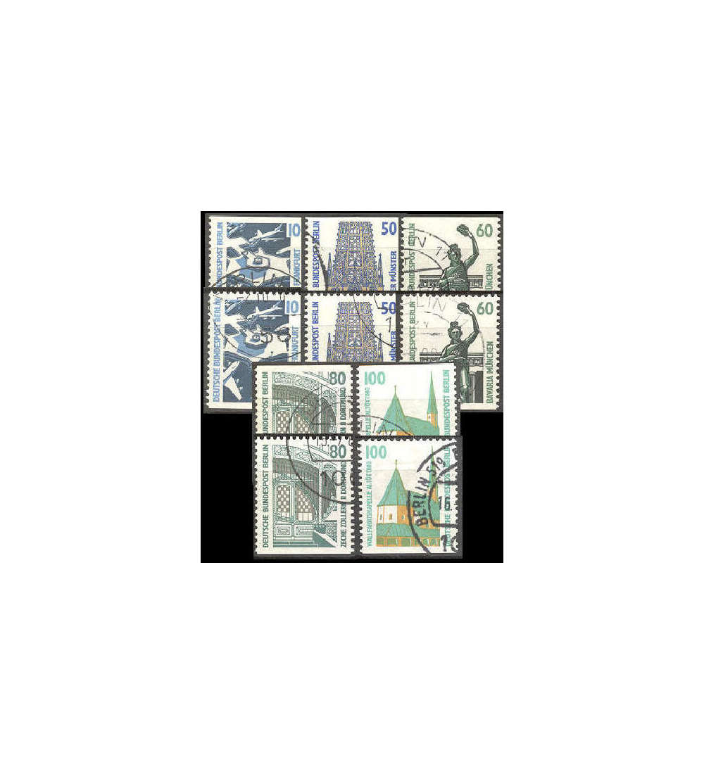 Berlin Sehenswrdigkeiten geschnitten gestempelt