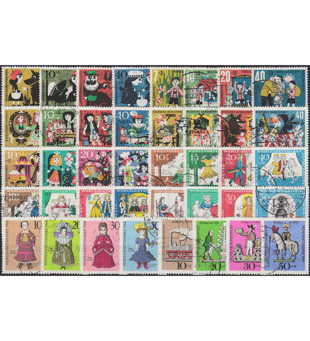 BRD Bund  Wohlfahrtsstze 1960-69 gestempelt