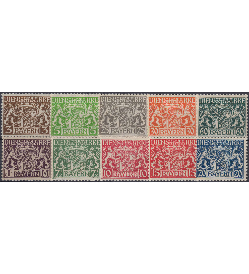 Bayern Dienstmarken postfrisch **
