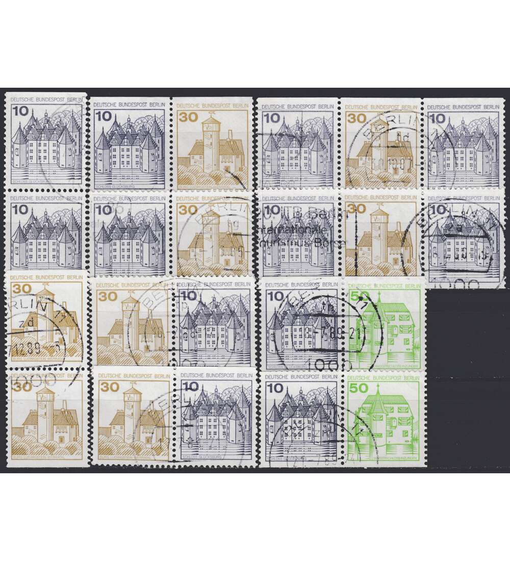 Berlin Burgen und Schlsser 10 verschiedene Zusammendrucke gestempelt