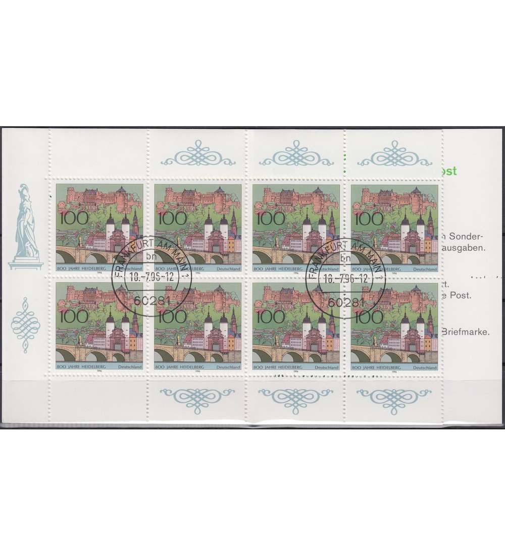 BRD Bund Markenheft Nr. 33 gestempelt