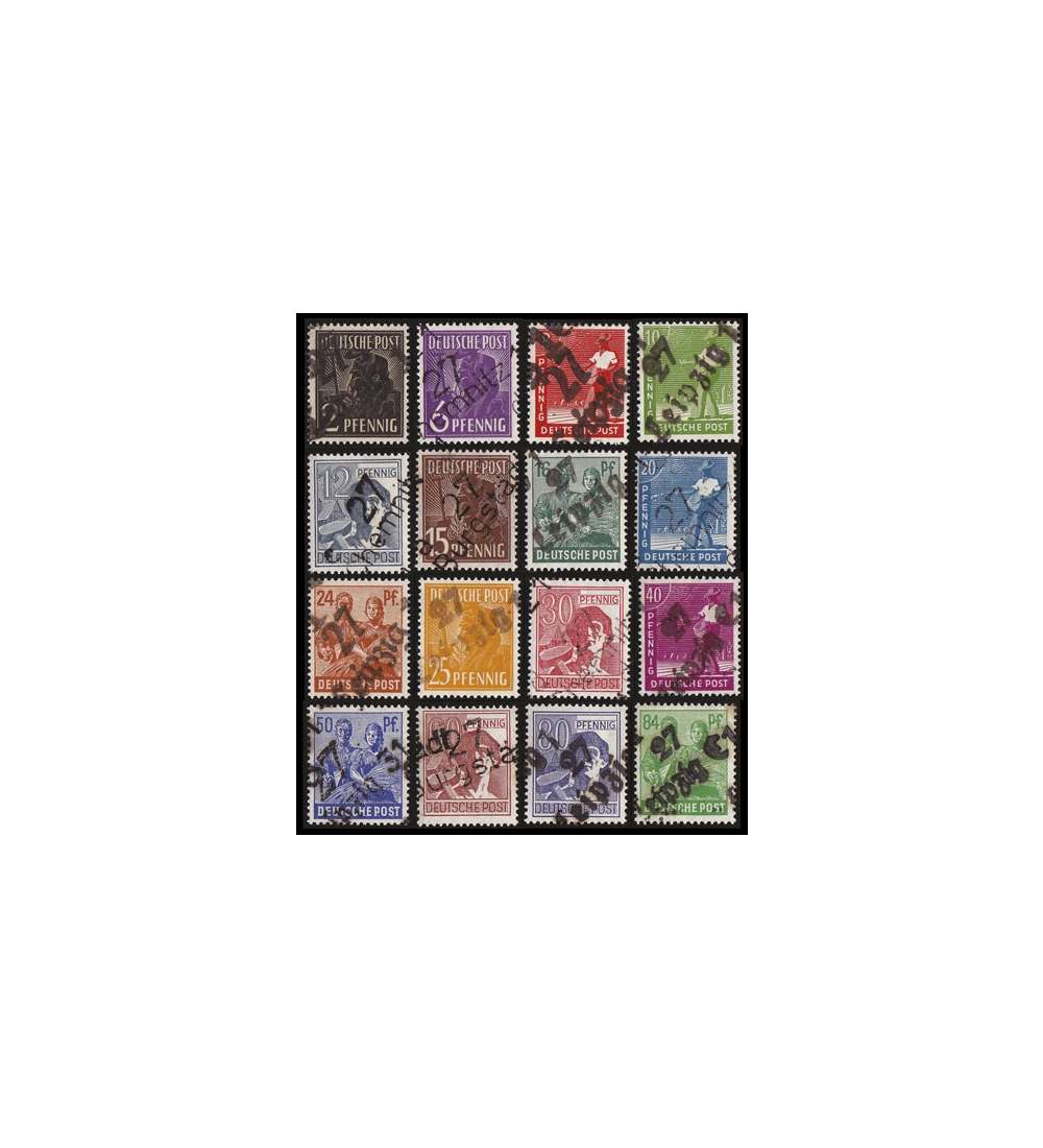 SBZ Nr. 166-181 ohne Nr. 179 postfrisch ** Handstempelaufdruck