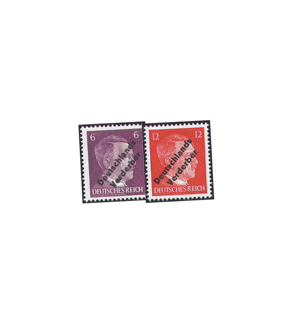 Hitler Ausgaben postfrisch     mit Meissen Nr. 32+34