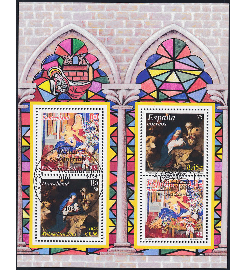 BRD Bund  Block 56 II gestempelt     Gelbe Fluoreszenz