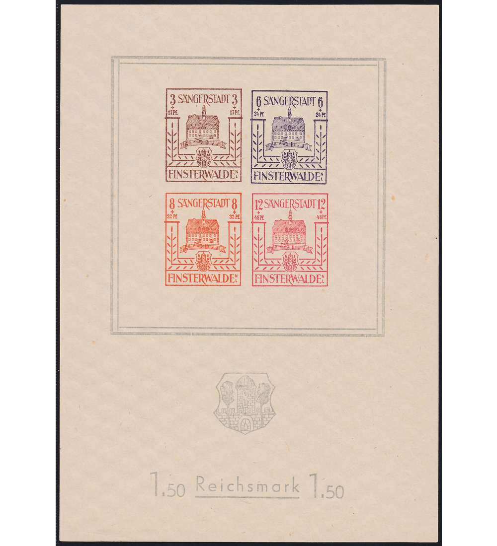 Deutsche Lokalausgabe Finsterwalde Block 1 postfrisch **