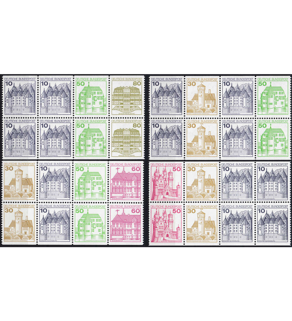 BRD Bund  Heftchenbltter Nr. 26-29 postfrisch ** Burgen + Schlsser