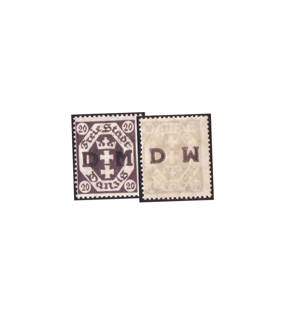 Danzig Dienstmarke Nr. 4 postfrisch ** Gummidruck