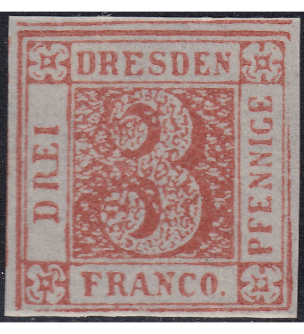  Dresden Dreier ungestempelt