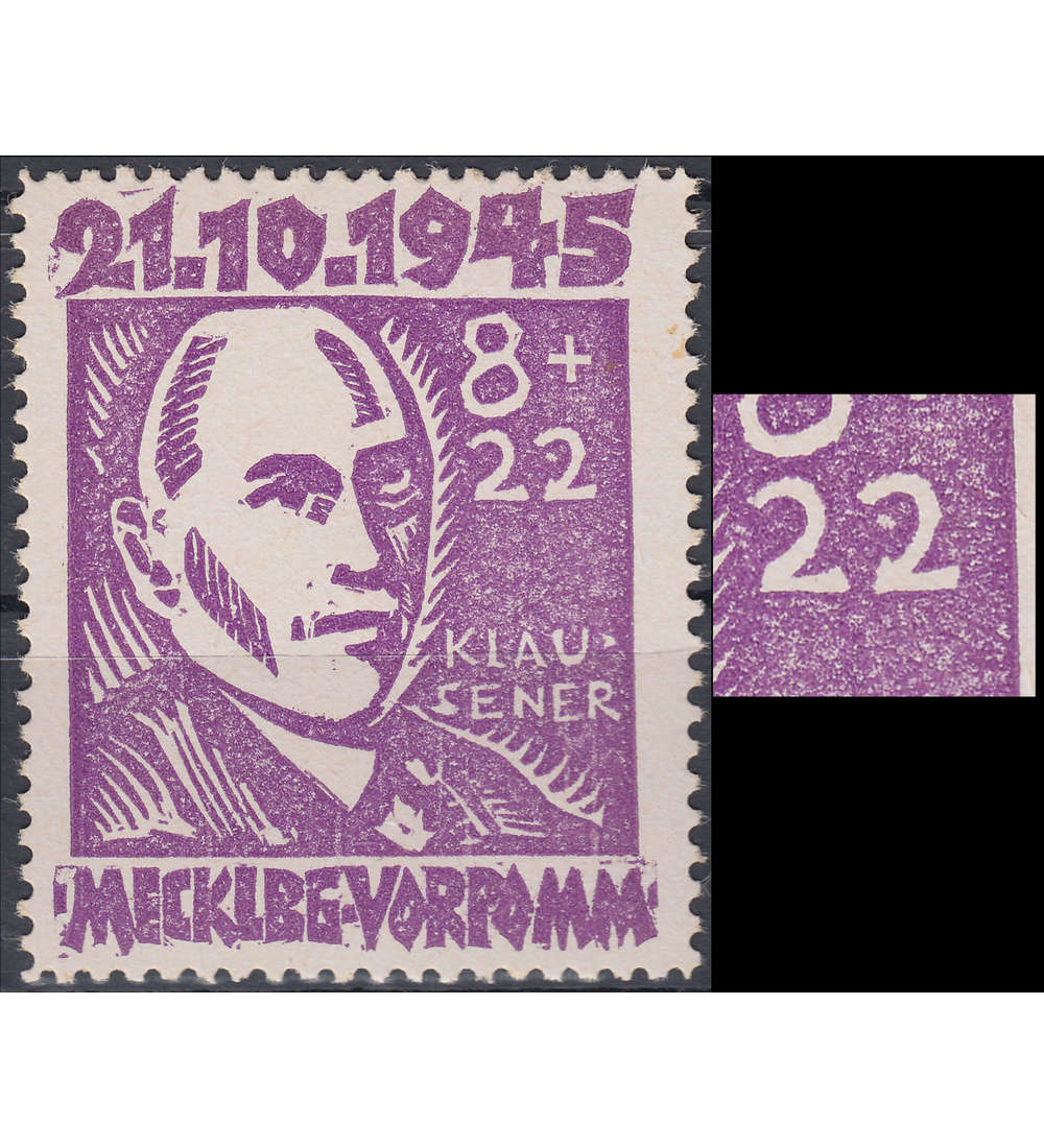 SBZ Nr. 21 VII postfrisch Plattenfehler